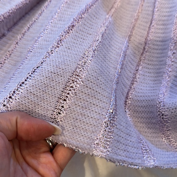 SELF PORTRAIT purple lurex knit skirt - Picture 15 of 17